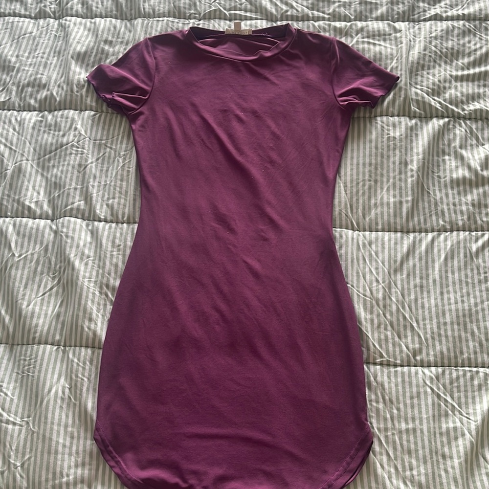 Purple dress spandex material